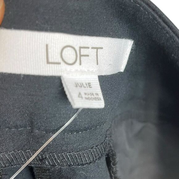 LOFT The Rivera Pant Black Dress Pants Cropped, Size 4, NWT - Picture 5 of 9